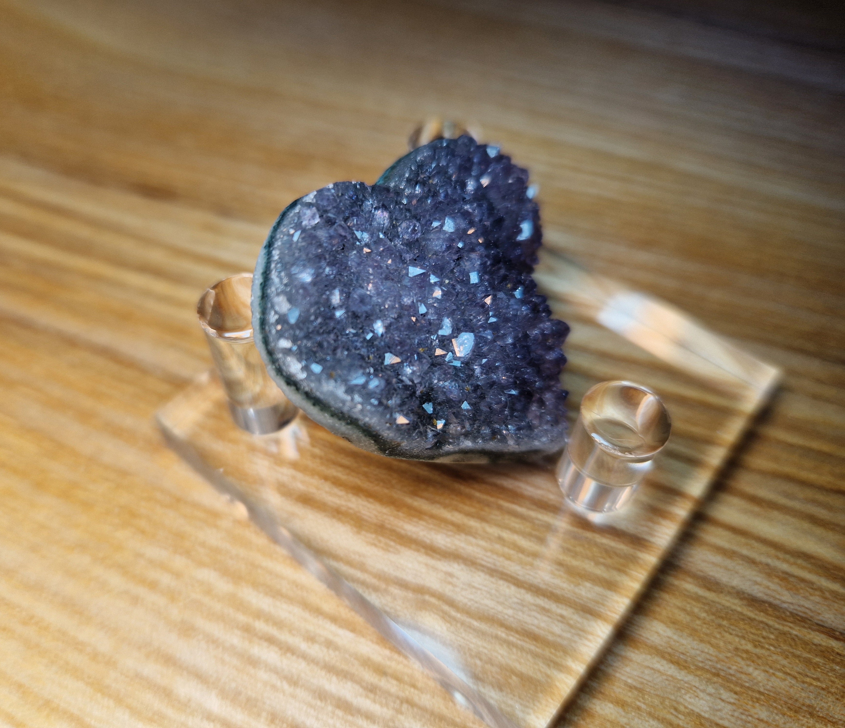 Regenbogen Amethysten Herz