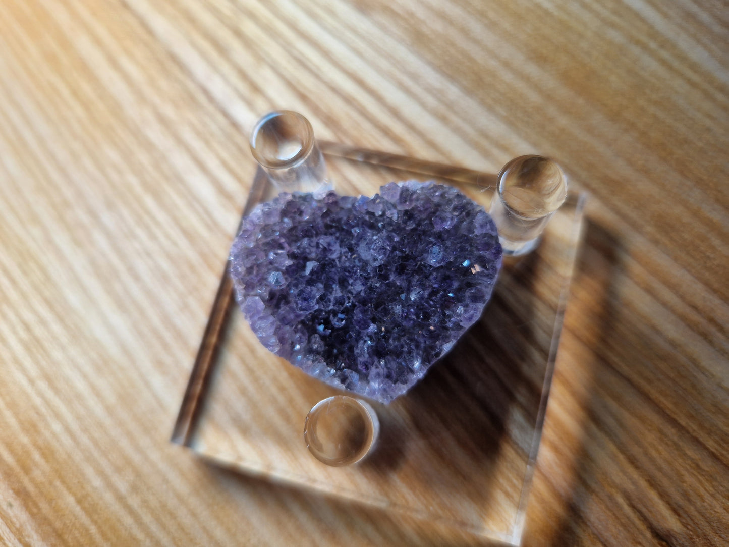 Regenbogen Amethysten Herz