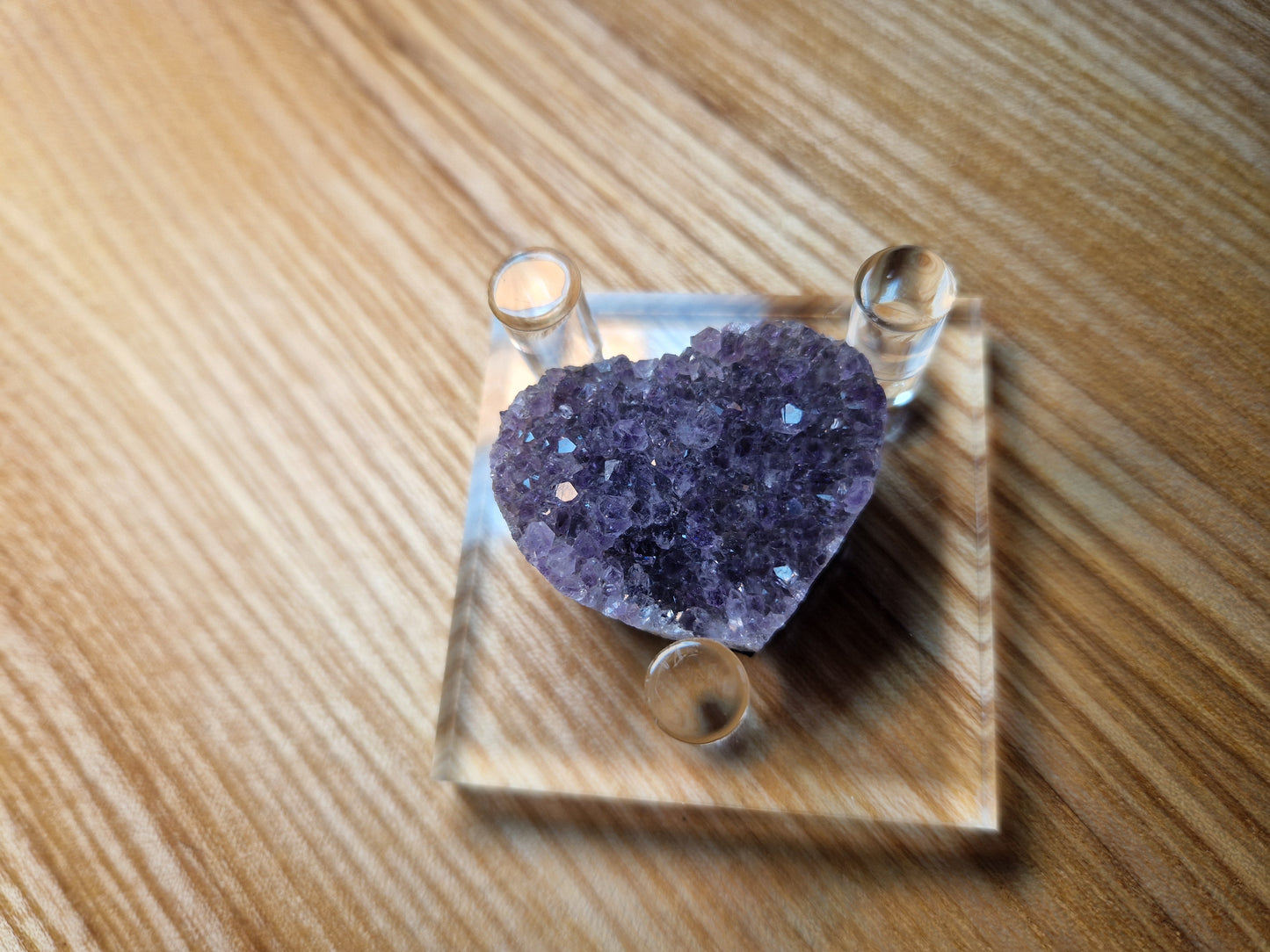 Regenbogen Amethysten Herz