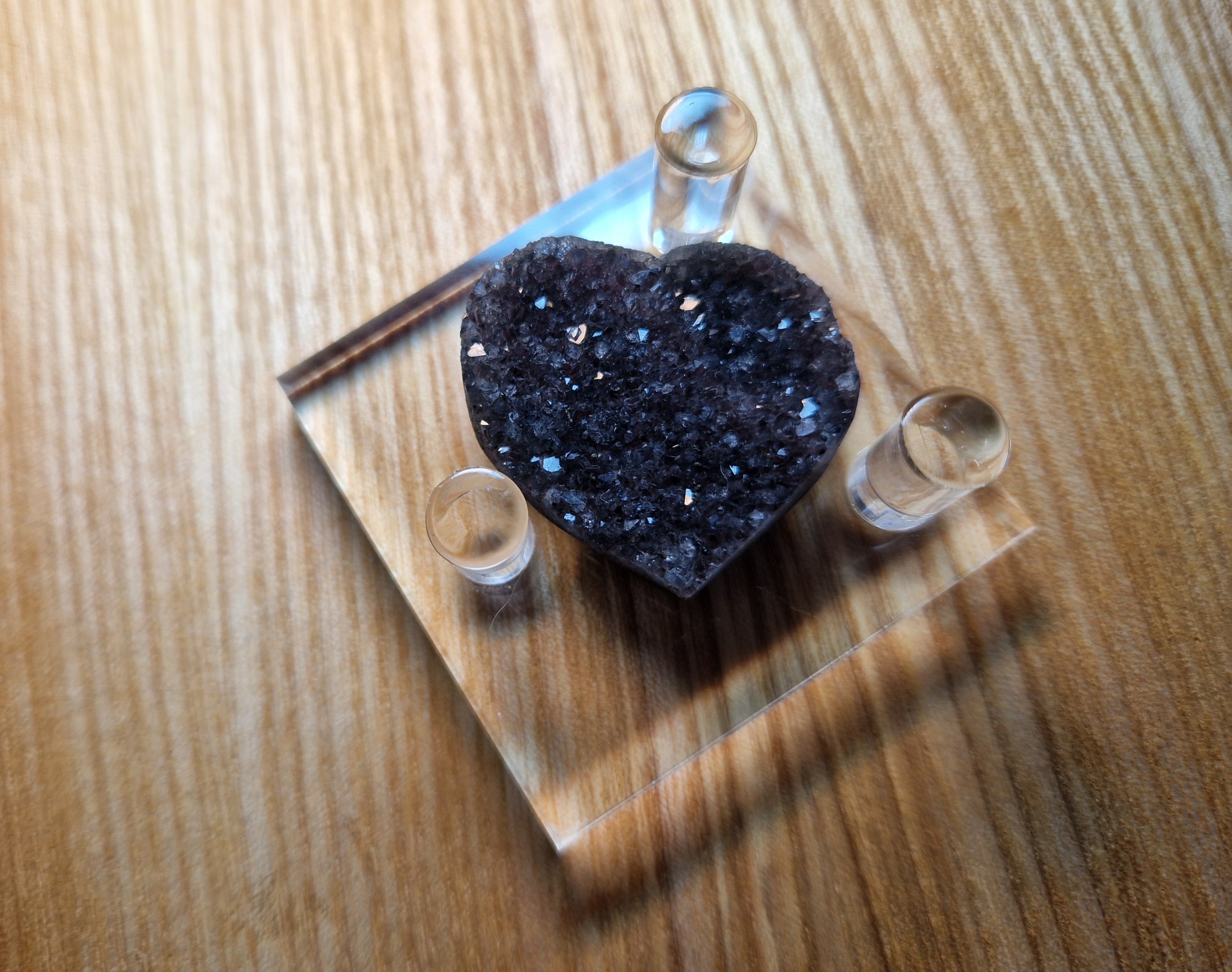 Regenbogen Amethysten Herz