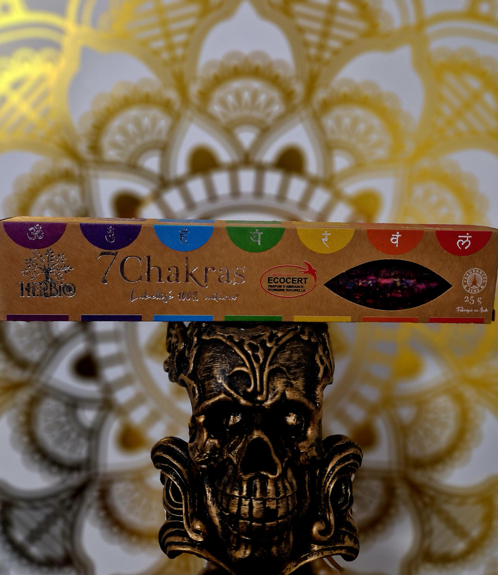 7 Chakras Räucherstäbchen – 100% natürlich (25 g, 7 Stäbchen)