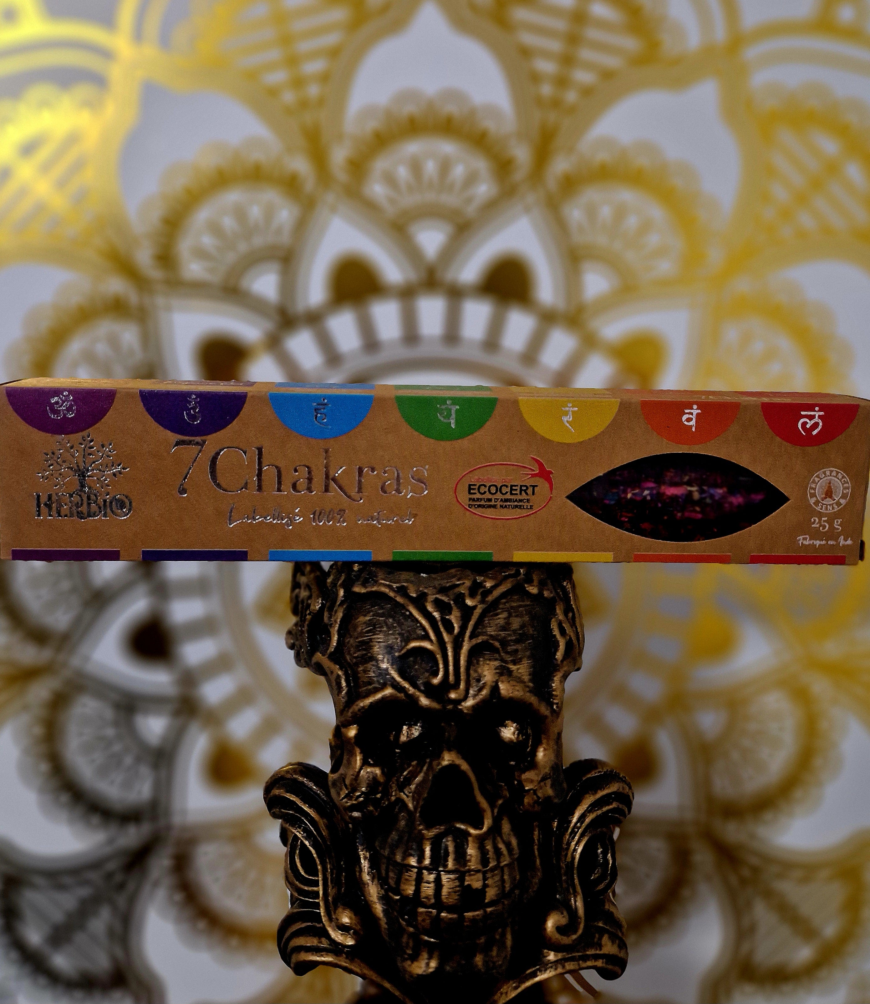 7 Chakras Räucherstäbchen – 100% natürlich (25 g, 7 Stäbchen)