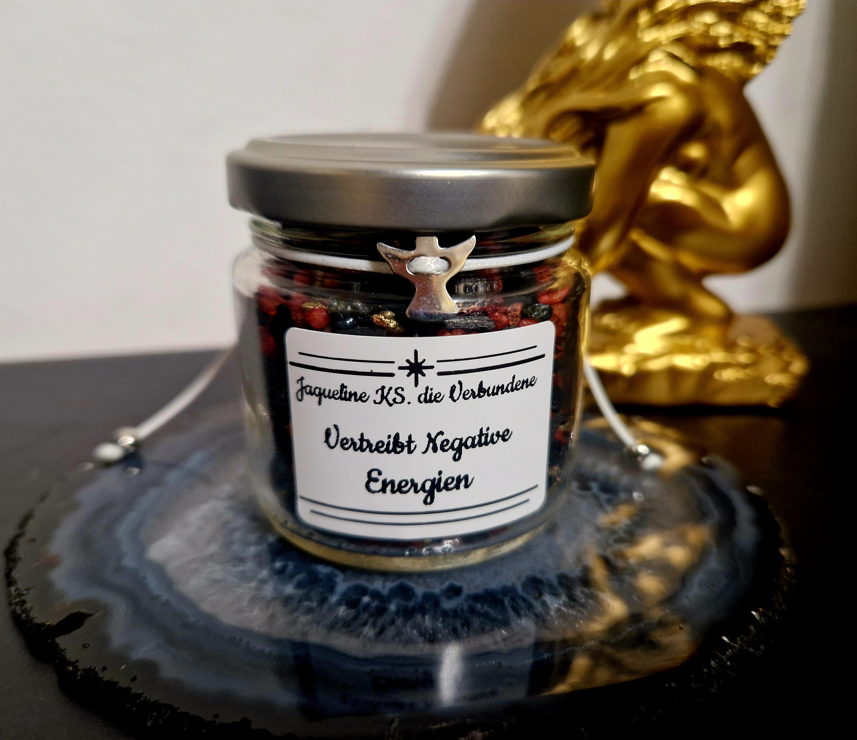 Natur-Räuchermischung im 100ml Glas (Befreiung von negativer Energie) ca. 60g Inhalt