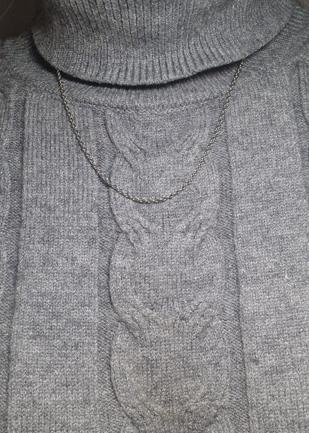 Verstellbare Panzerkette aus Edelstahl – versilbert (50 cm)