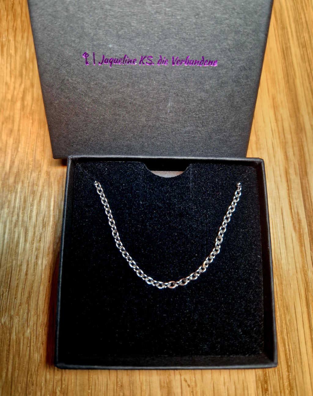 Verstellbare Panzerkette aus Edelstahl – versilbert (50 cm)