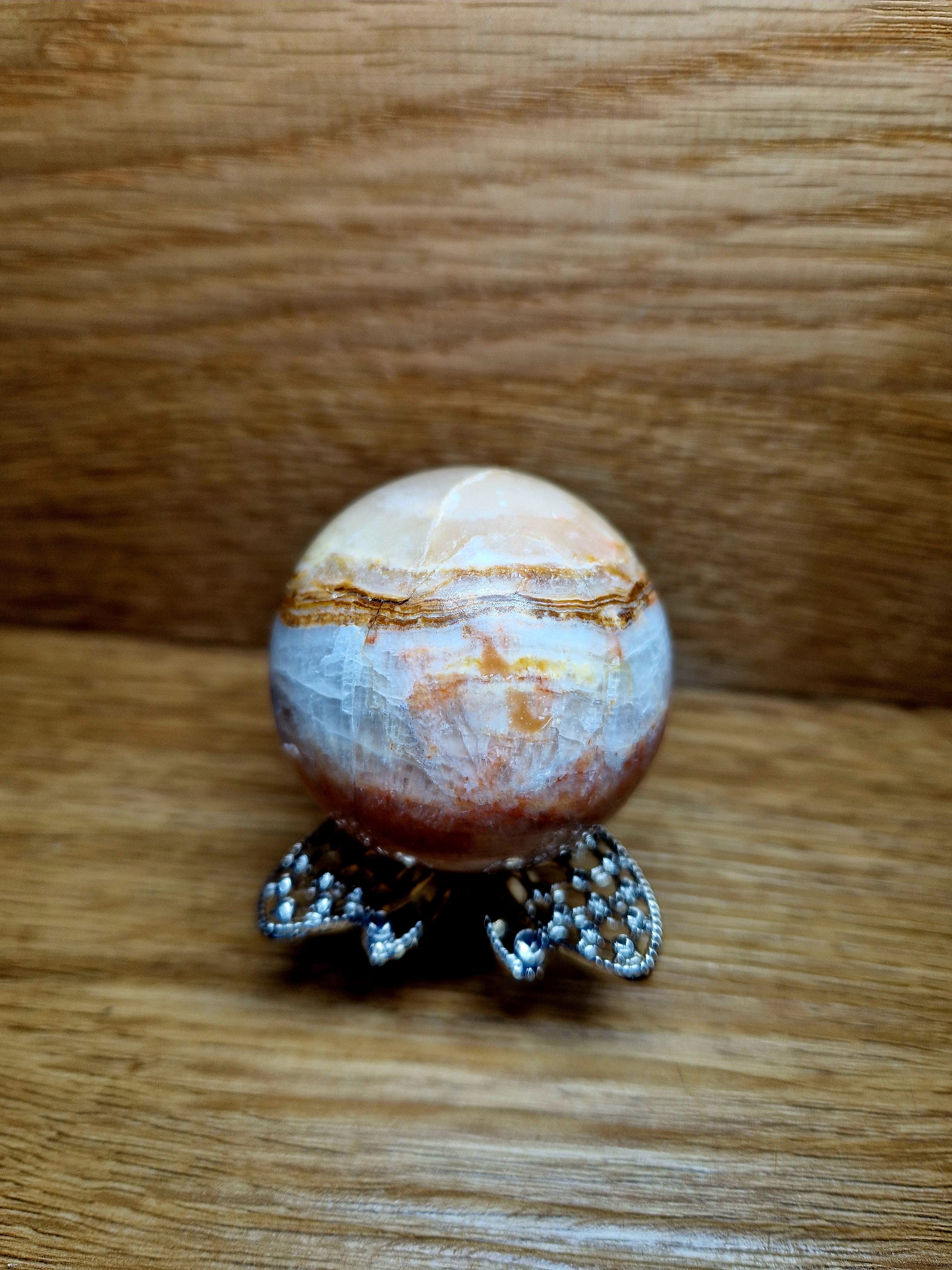 Karneol-Onyx Kugel – Stein der Energie & Erdung