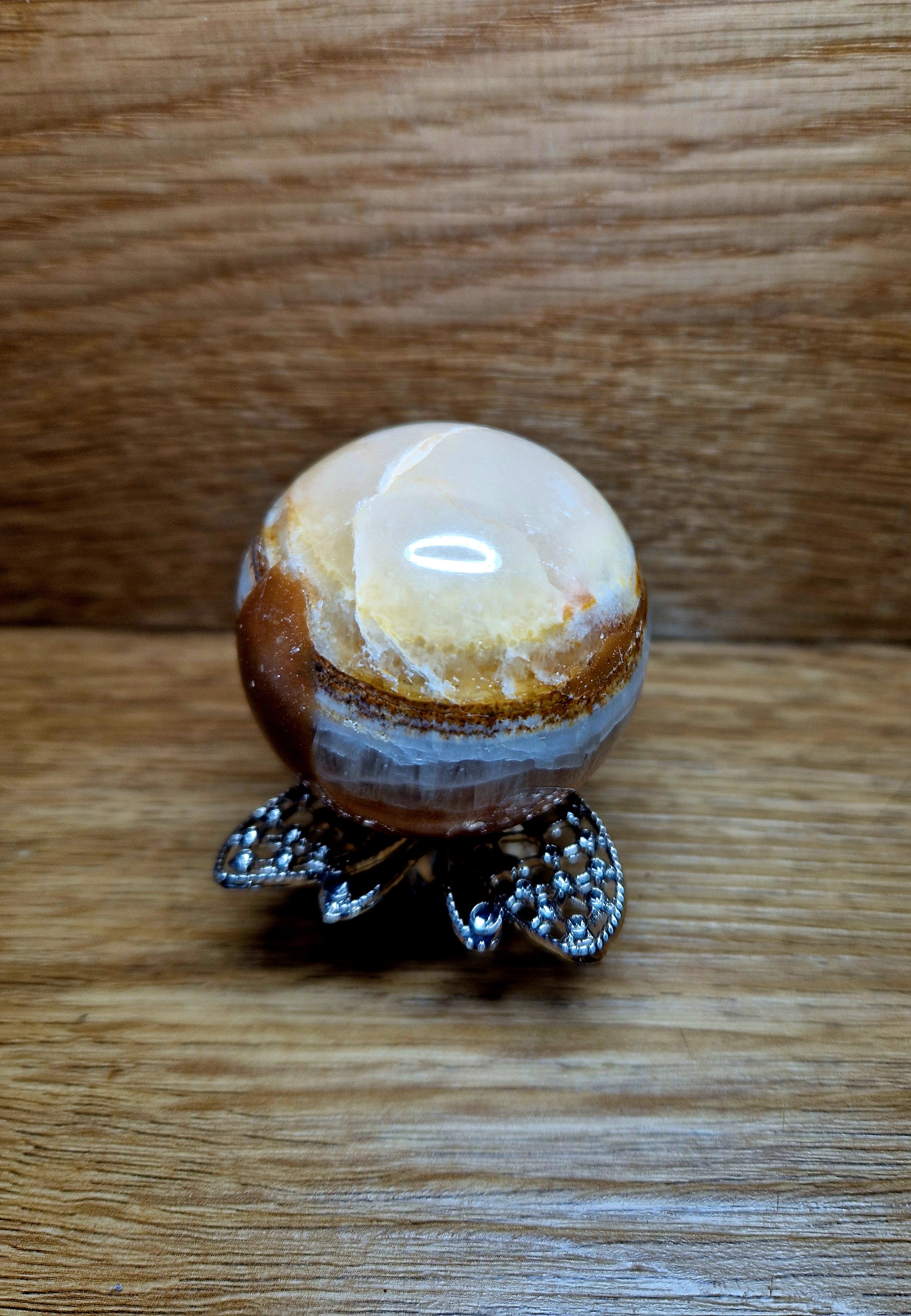 Karneol-Onyx Kugel – Stein der Energie & Erdung