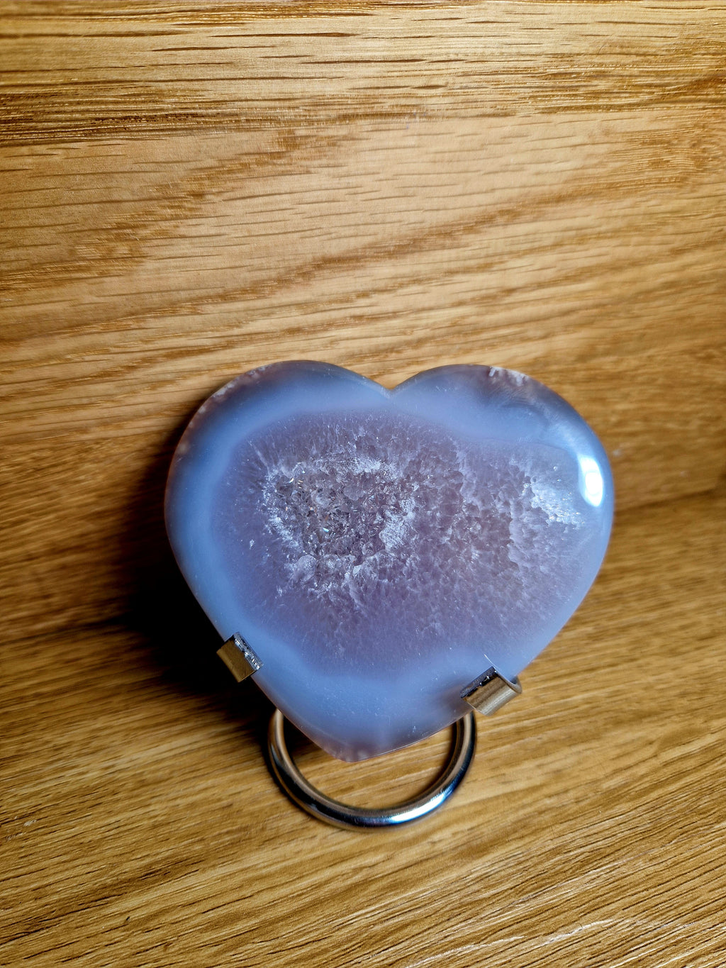 💜 Achat Herz mit Druse – 9 cm • 147 g • Einzelstück