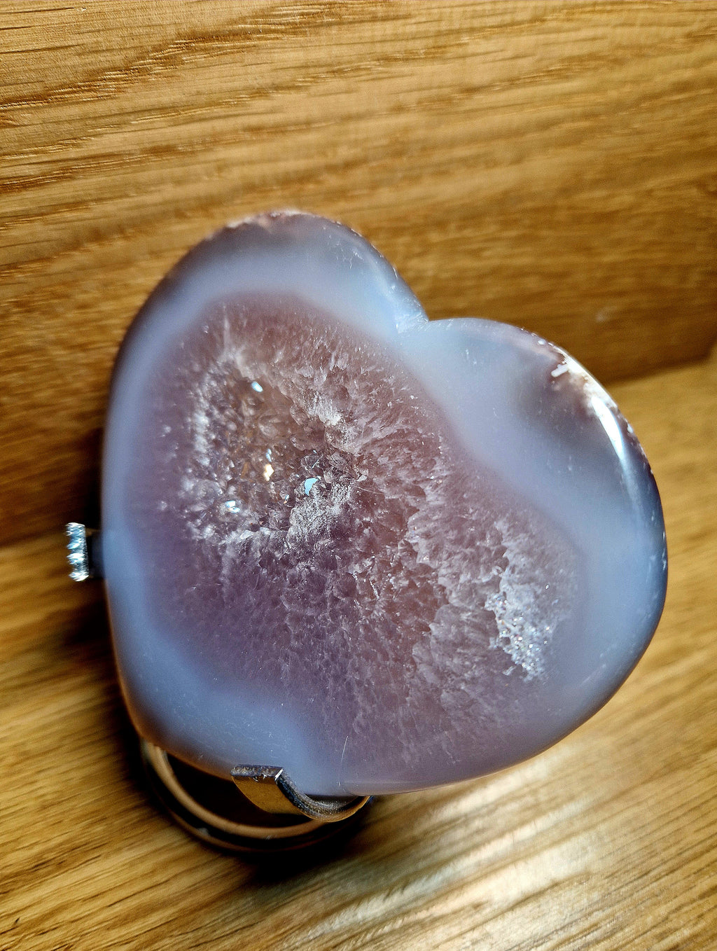 💜 Achat Herz mit Druse – 9 cm • 147 g • Einzelstück