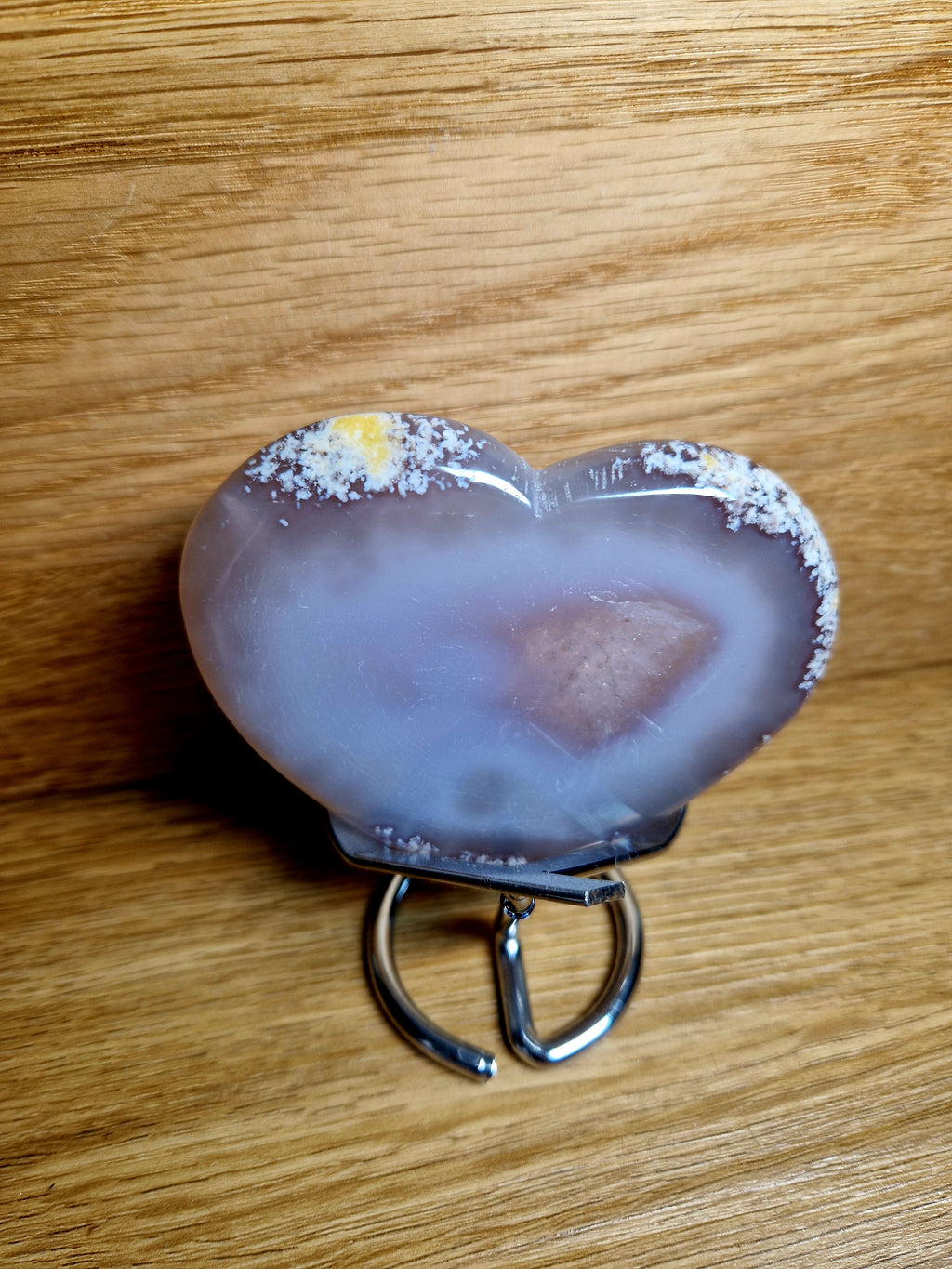 💜 Achat Herz mit Druse – 9 cm • 147 g • Einzelstück