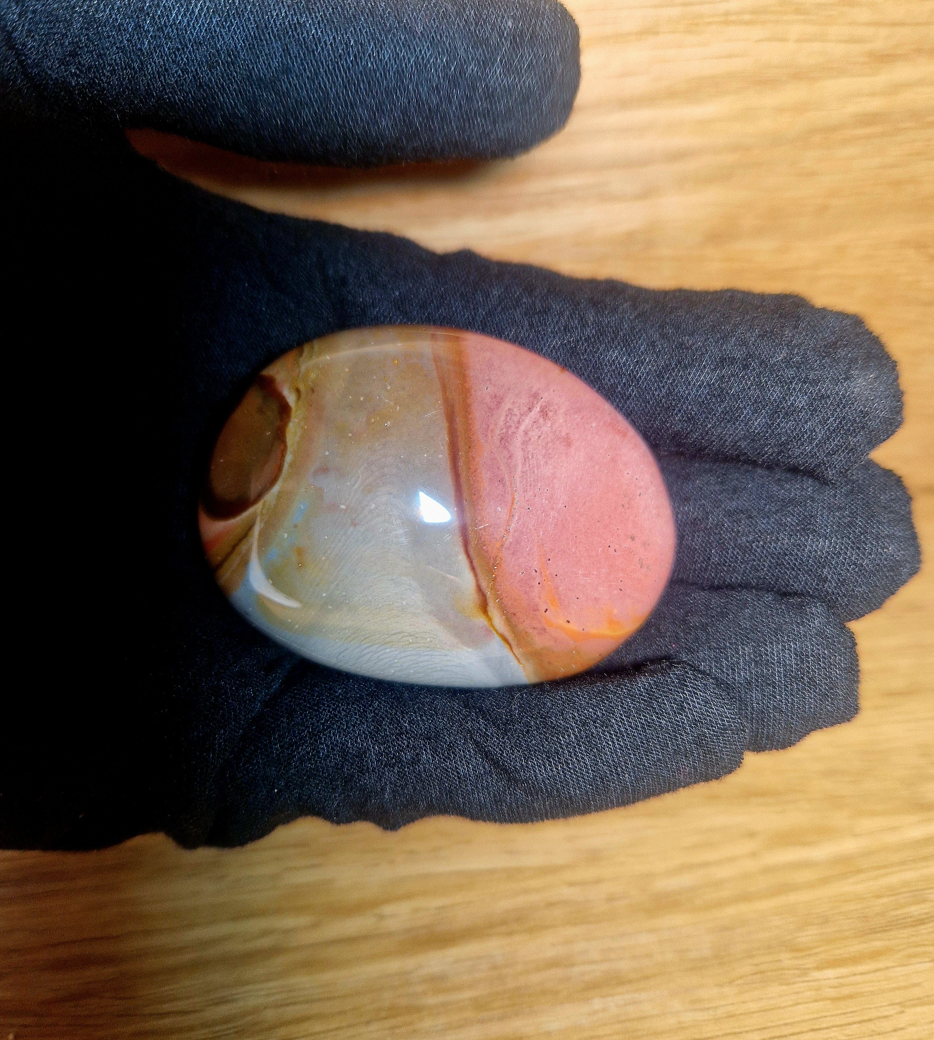 Polychrom Jaspis – Handschmeichler 74g - 5,5 × 4 cm natürlich & einzigartig