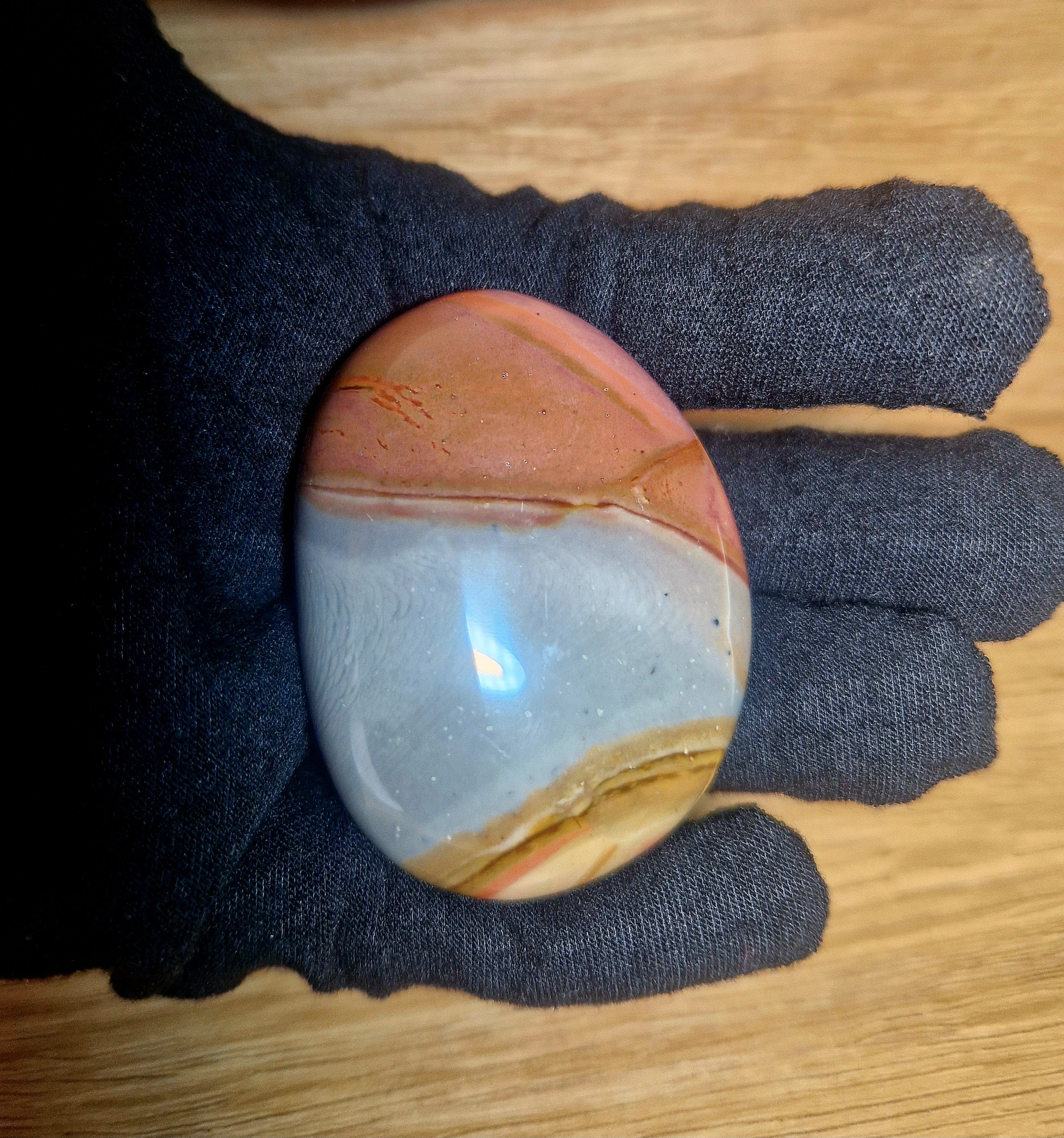 Polychrom Jaspis – Handschmeichler 74g - 5,5 × 4 cm natürlich & einzigartig