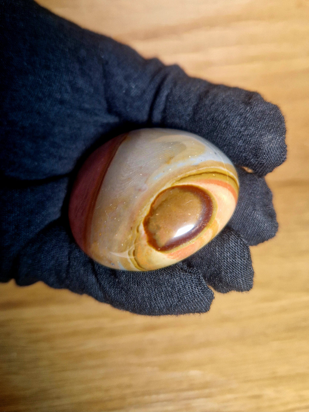 Polychrom Jaspis – Handschmeichler 74g - 5,5 × 4 cm natürlich & einzigartig