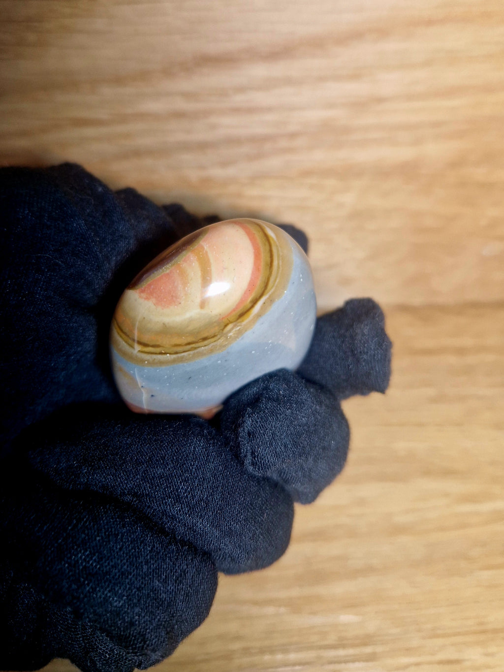 Polychrom Jaspis – Handschmeichler 74g - 5,5 × 4 cm natürlich & einzigartig