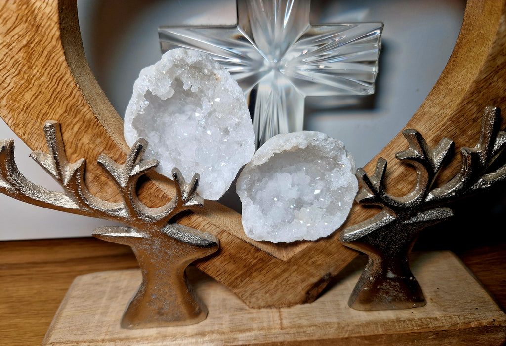 Bergkristall Geoden-Pärchen