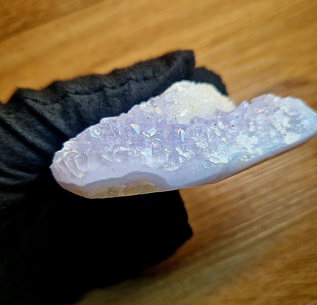 Lavendel-Chalcedon Geode aus Namibia – 63 g Einzelstück