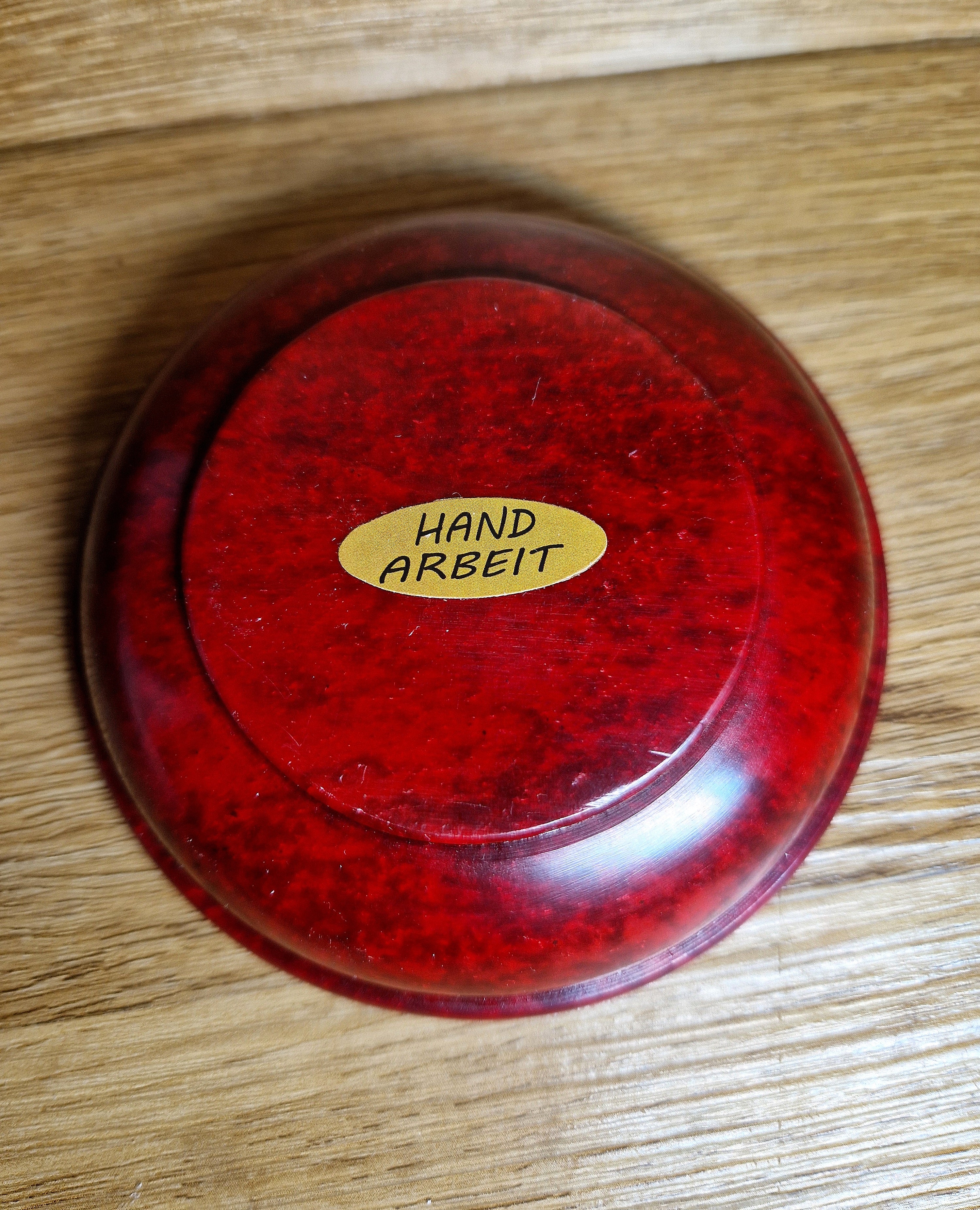 Handgefertigte Räucherschale aus Speckstein – Rot Ø 10 cm
