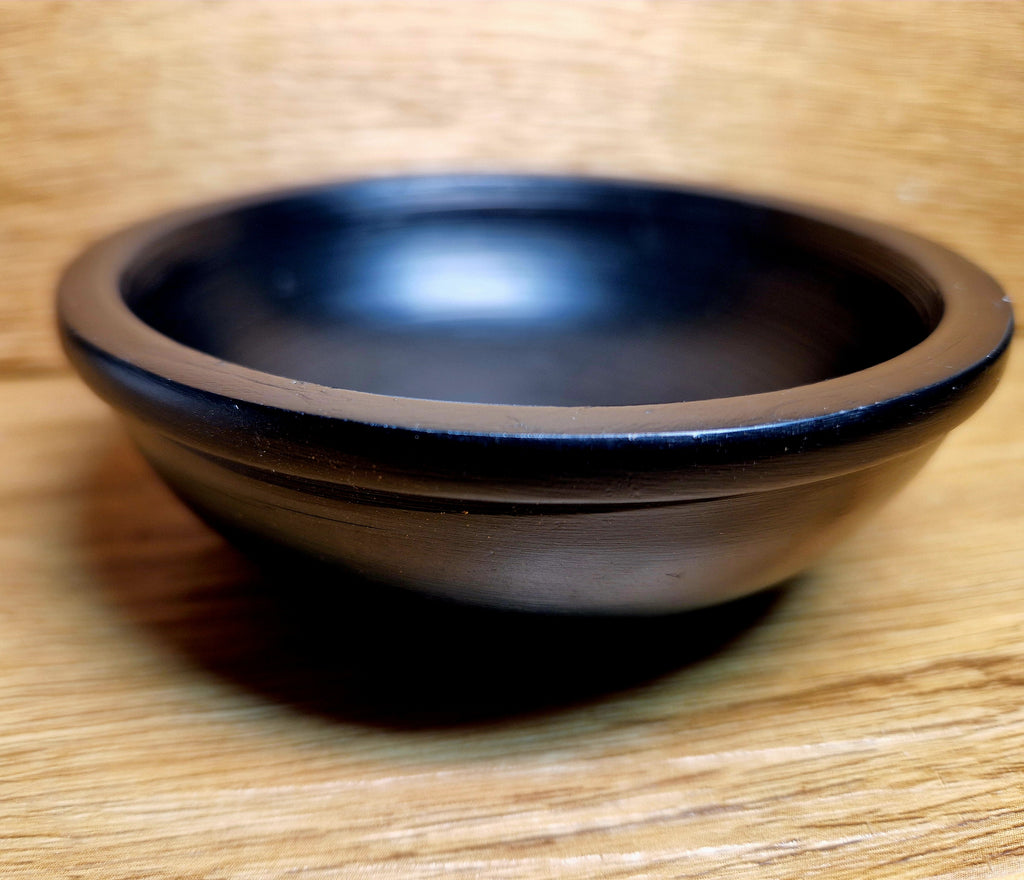 Handgefertigte Räucherschale aus Speckstein – Schwarz Ø 10 cm