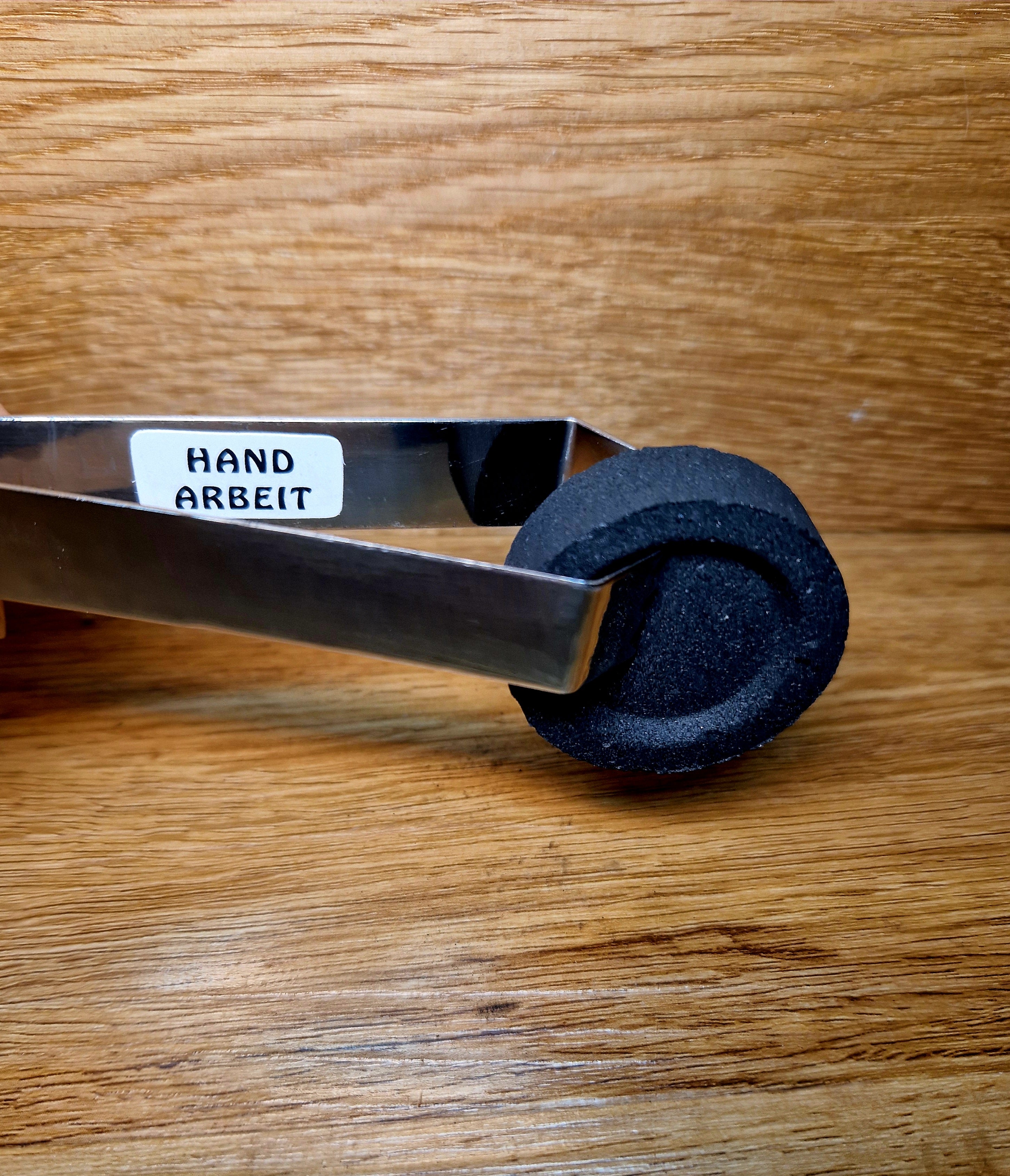 2er Set – Handgefertigte Kohlezange aus Edelstahl 12 cm