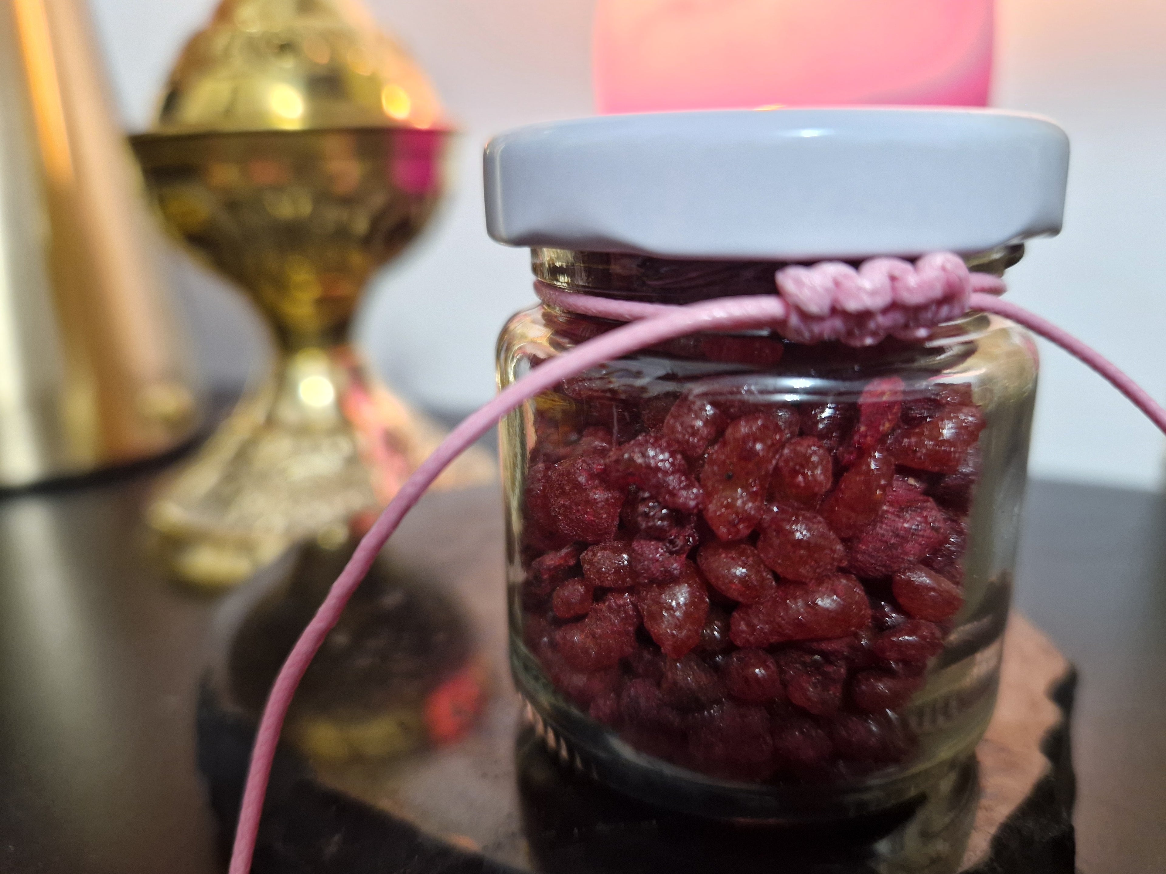 Miscela di incenso naturale in barattolo di vetro (per la pulizia della casa), contenuto di circa 40 g