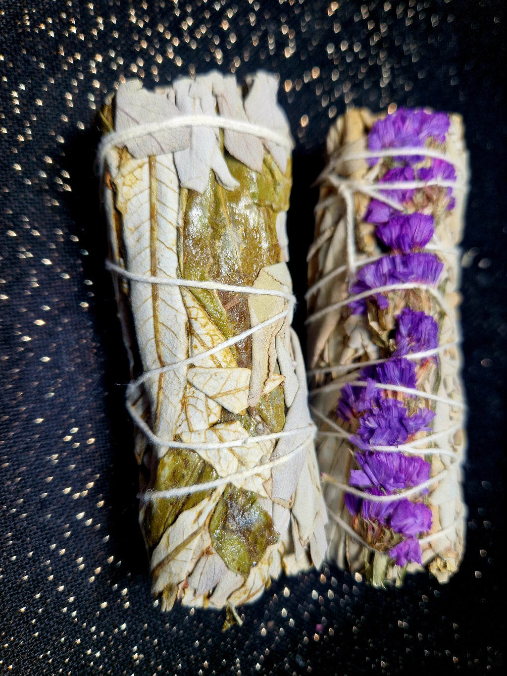 Premium Räucherbündel Set – Weißer Salbei mit Copal/Pinienharz) & Meereslavendel  2er Set Natürliche Raumreinigung & energetische Balance