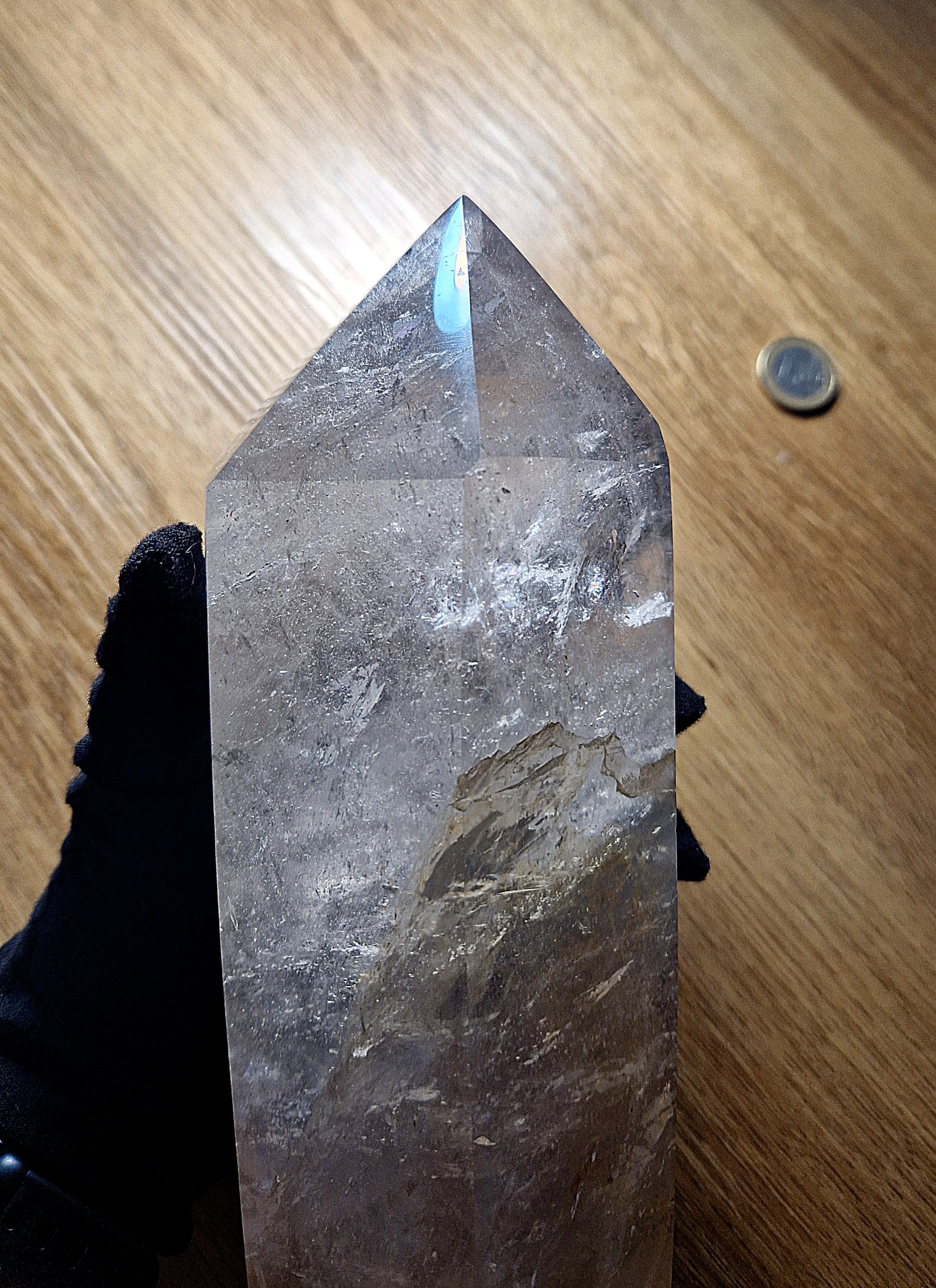 ✨ Riesen Bergkristall Turm – kraftvolles Unikat mit faszinierendem Innenleben