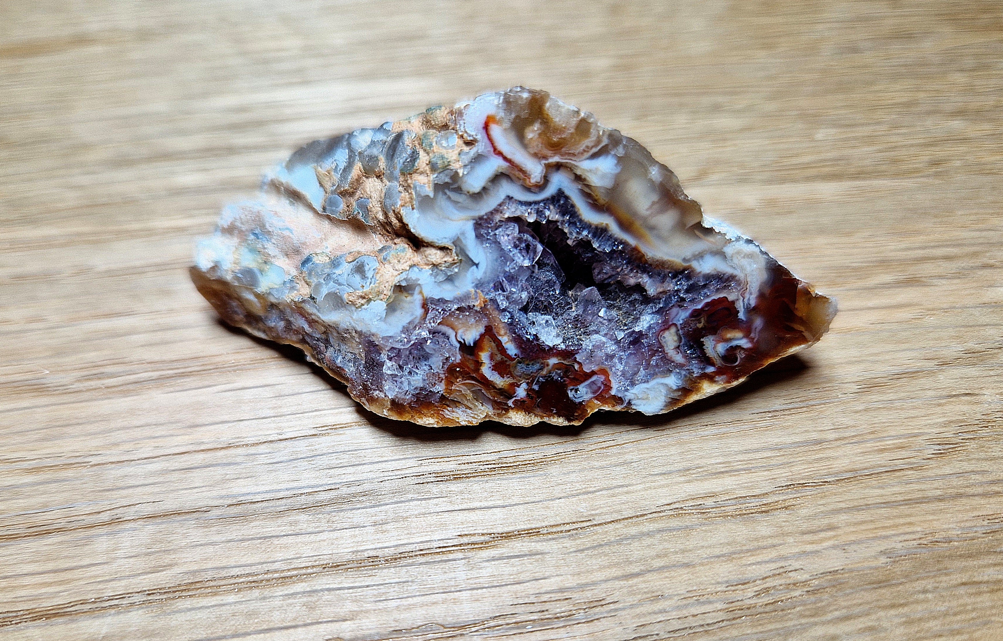 ✨ Achat-Geode mit Kristalldruse Naturunikat