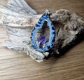 Achat-Anhänger mit Amethyst Druse – Naturunikat