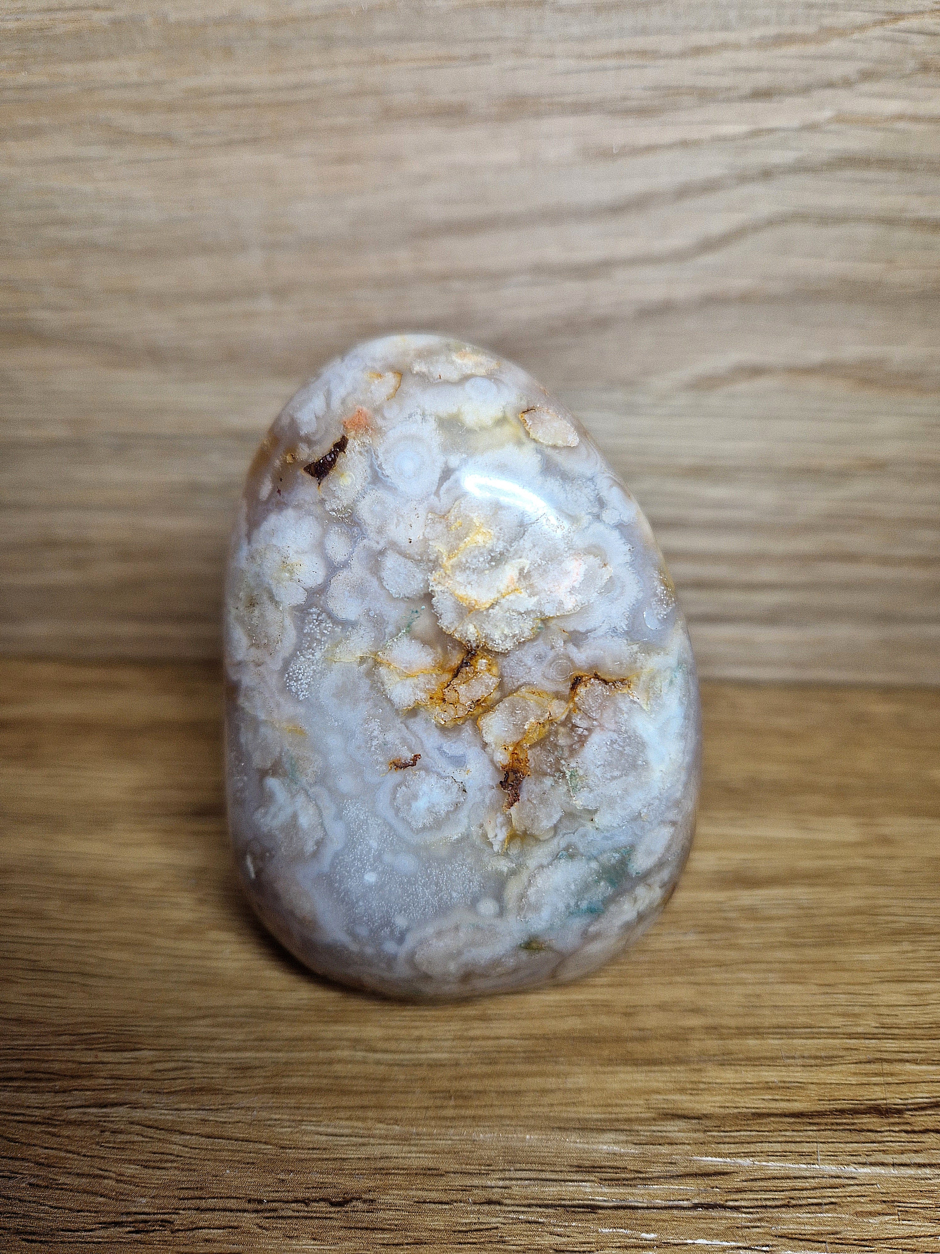 Blumenachat Freiform – poliertes Naturunikat