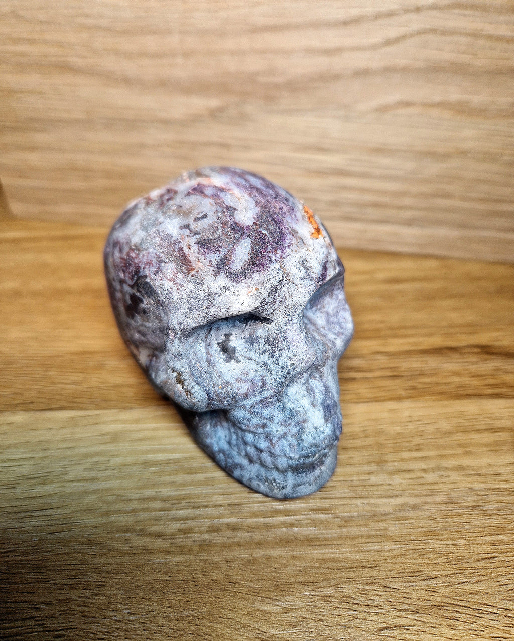 Achat / Chalcedon Kristallschädel mit Druse – Naturstein Einzelstück