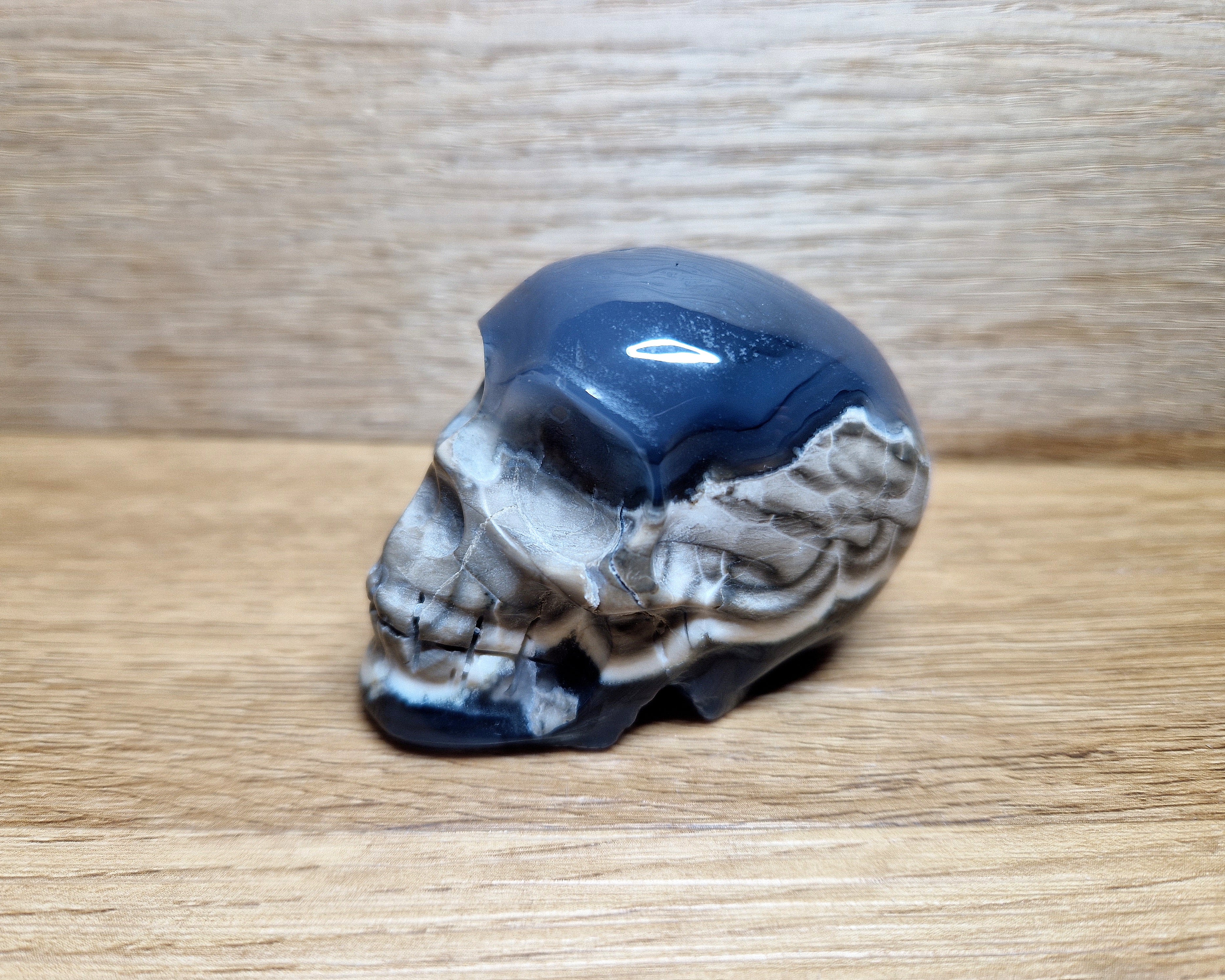 Achat / Chalcedon Kristallschädel – Naturstein Einzelstück