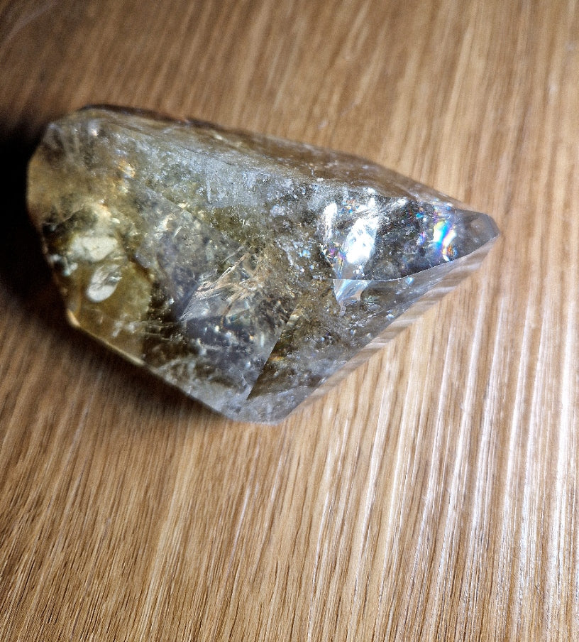 ✨ Golden Healer Quarz Spitze mit funkelnder Druse ✨