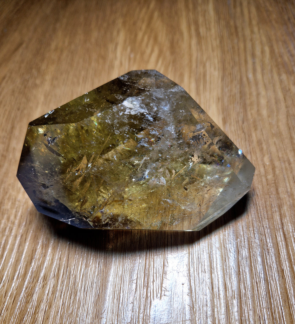 ✨ Golden Healer Quarz Spitze mit funkelnder Druse ✨
