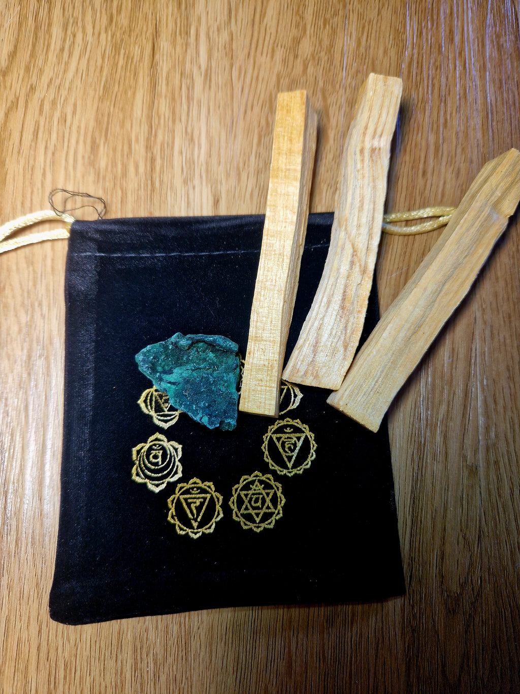 Malachit Ritual Set mit Palo Santo – Einzelstück