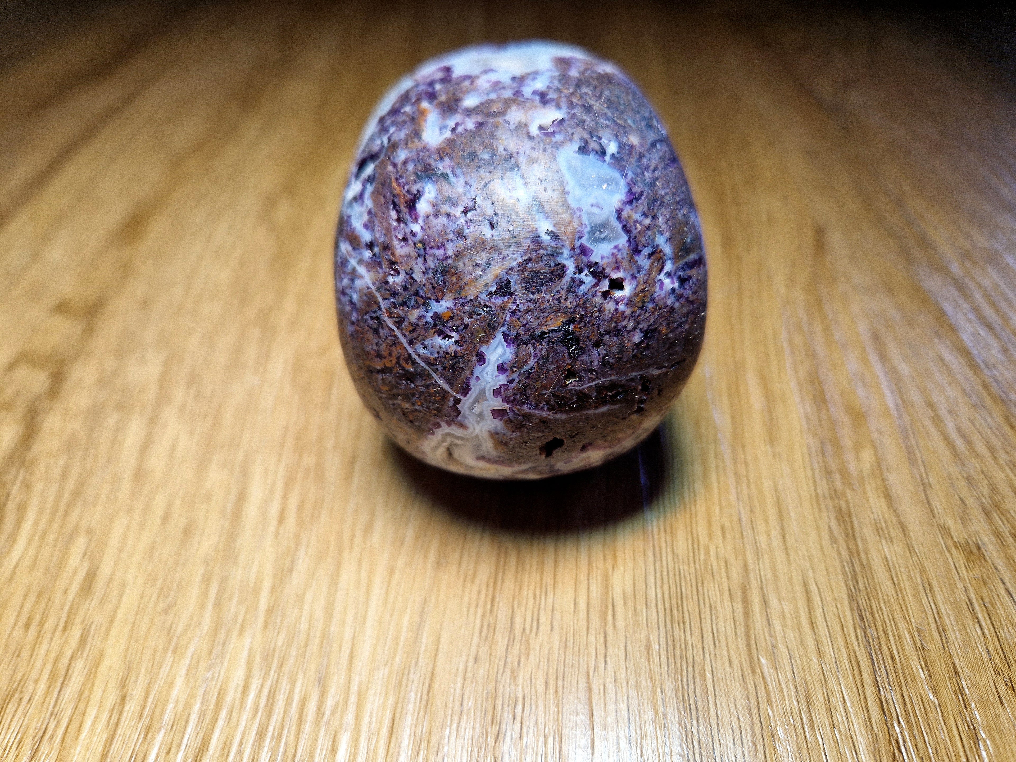 Testa di drago in agata arborea – Intagliata a mano | 555 g | 12 cm
