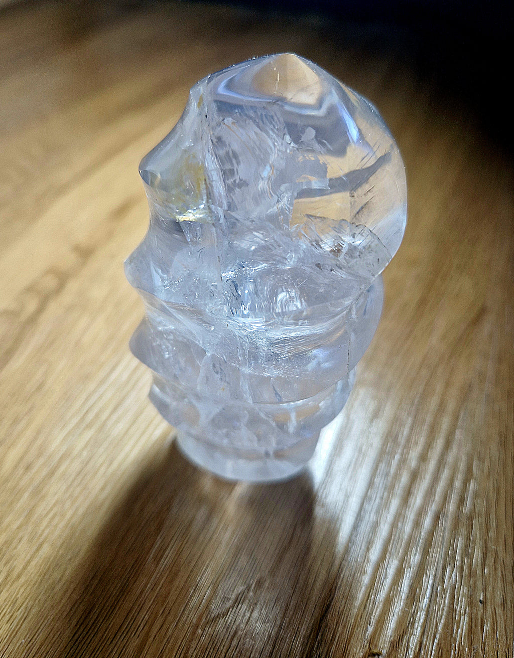 Gedrehter Bergkristall – handpolierte Spiralform 12cm hoch 414 g