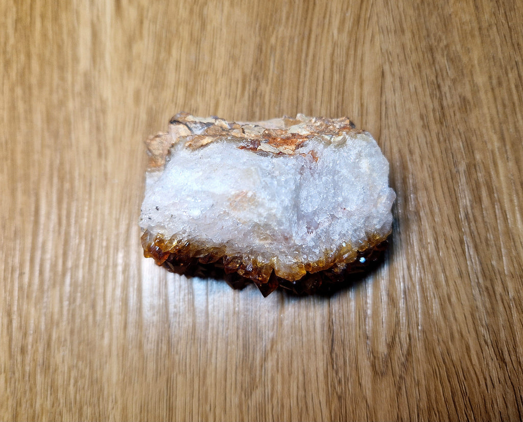 Citrin-Druse (gebrannter Amethyst) – 216 g Unikat