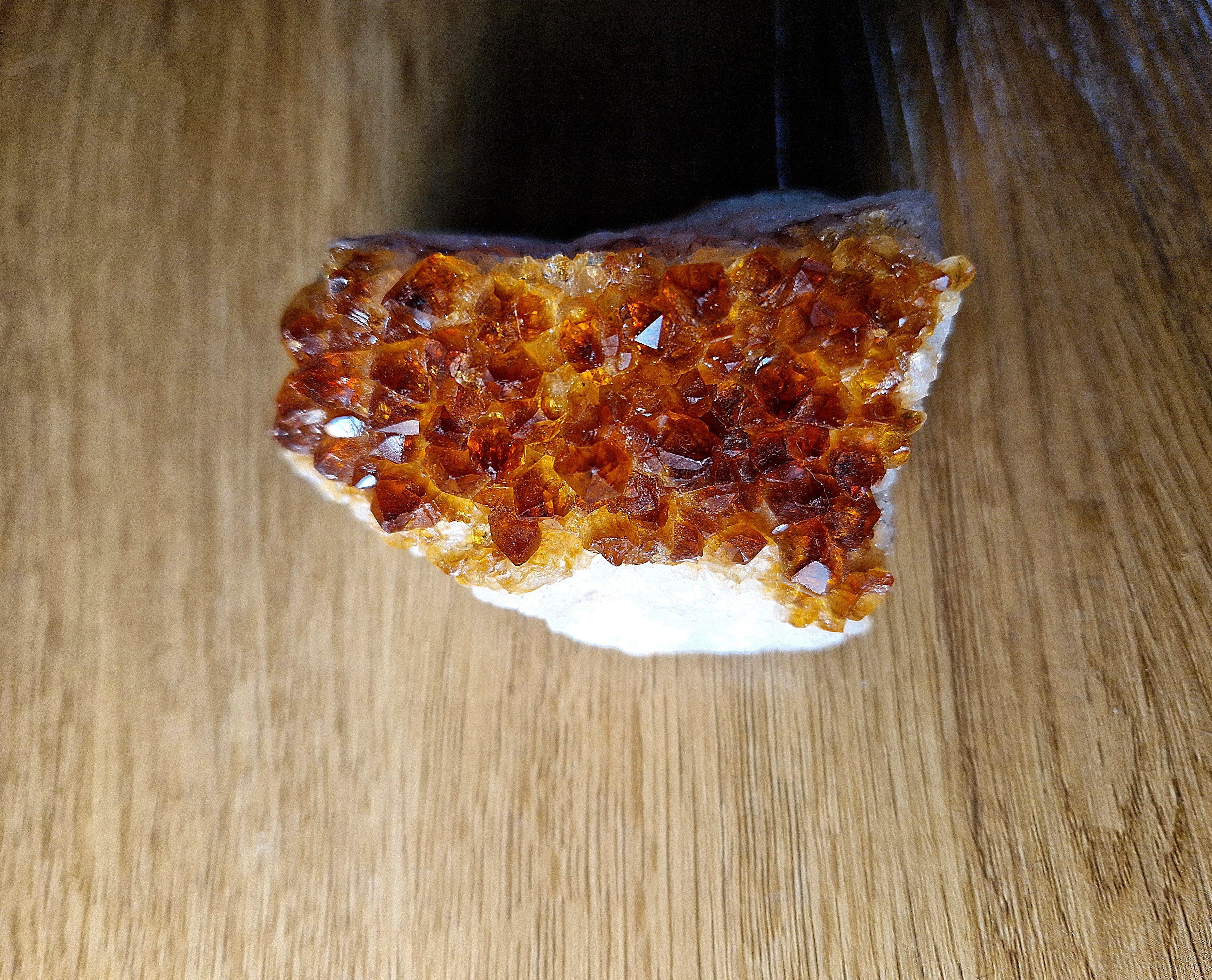 Citrin-Druse (gebrannter Amethyst) – 216 g Unikat