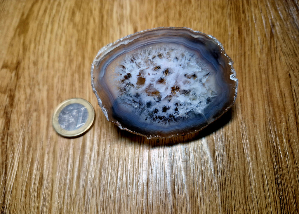 Achat-Geode mit Bergkristall & Pyrit – Einzigartiges Sammlerstück