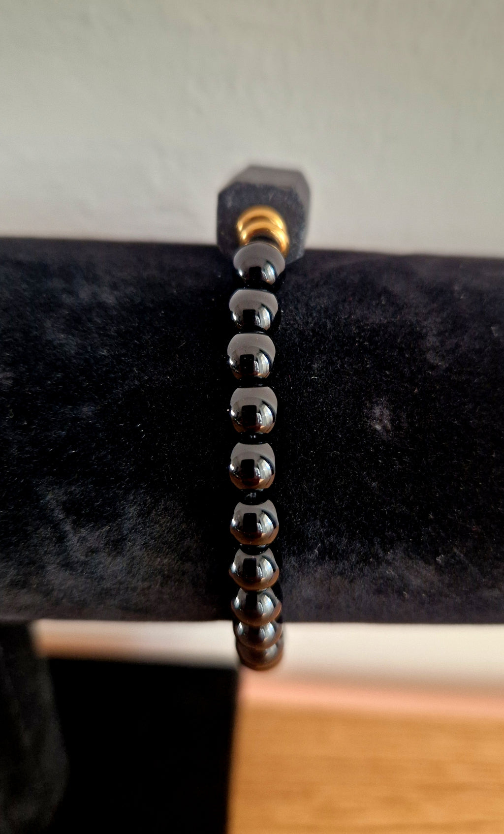 Schwarzes Turmalin Armband – 6 mm Perlen Elastisch Unikat
