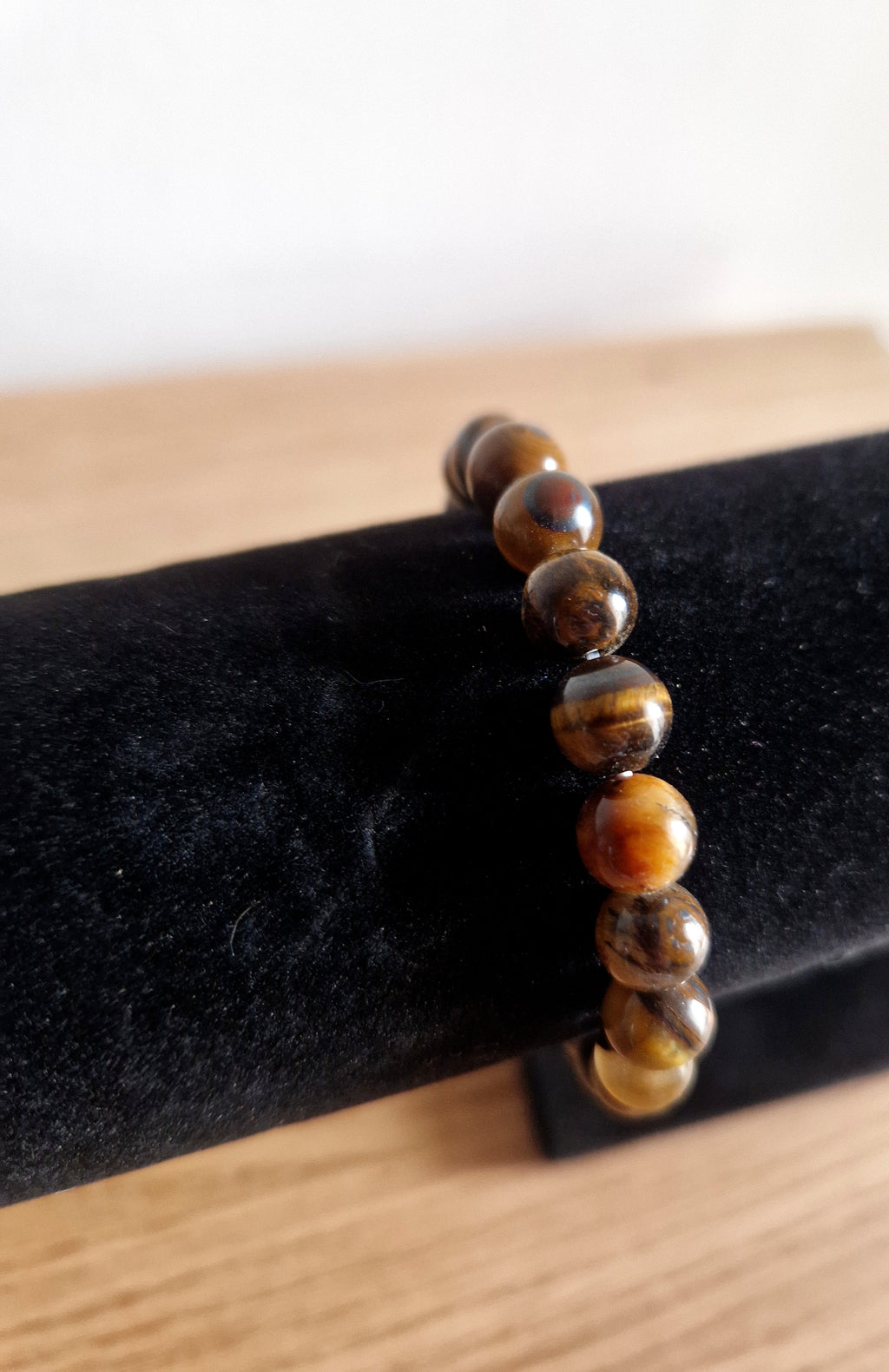 Tigerauge Armband 8 mm Elastisches Edelsteinarmband