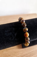 Tigerauge Armband 8 mm Elastisches Edelsteinarmband
