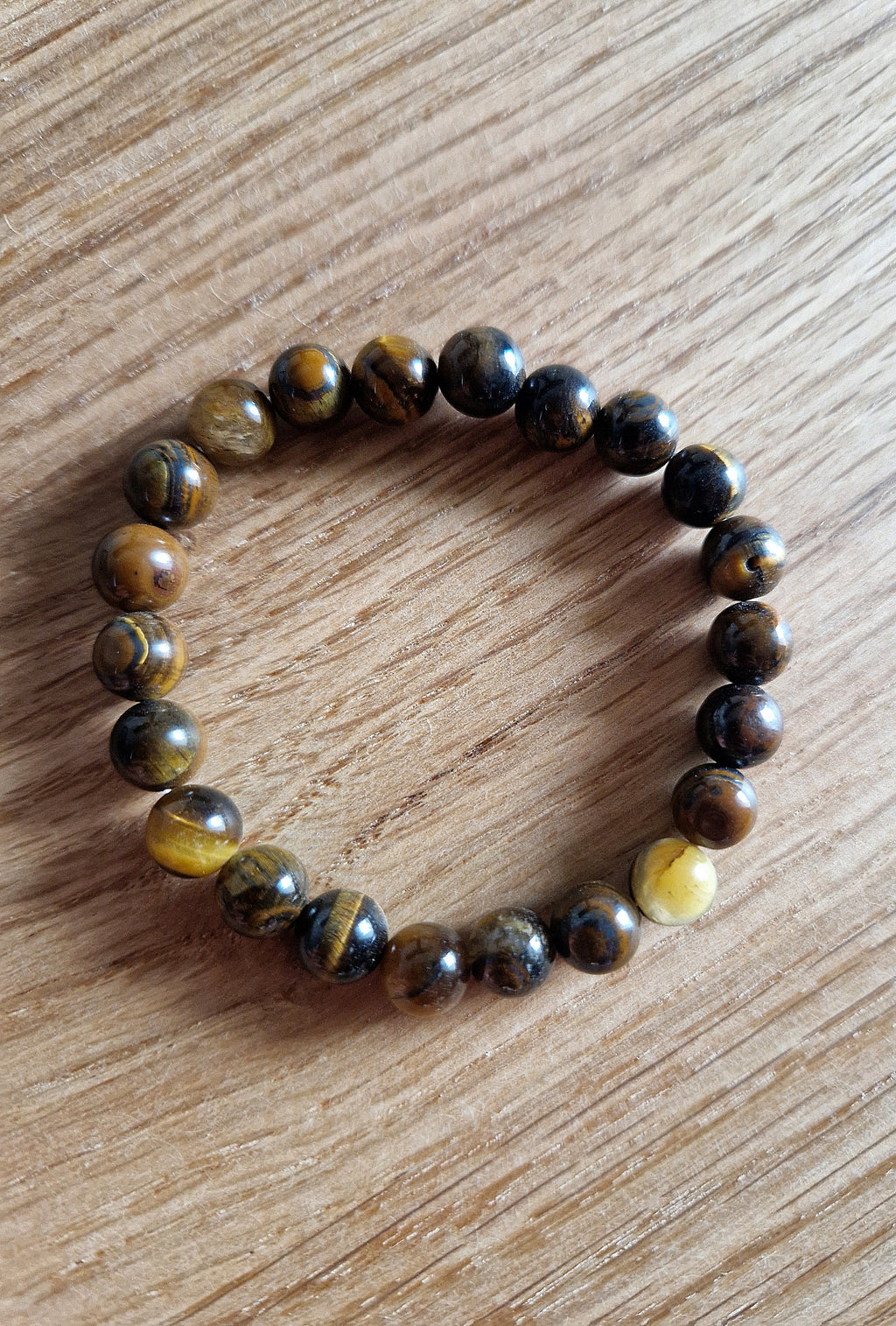 Tigerauge Armband 8 mm Elastisches Edelsteinarmband