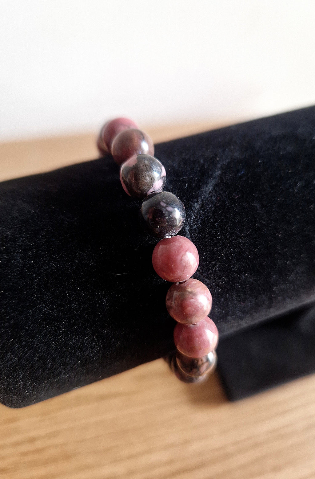 Rhodonit Armband – 8 mm Naturstein
