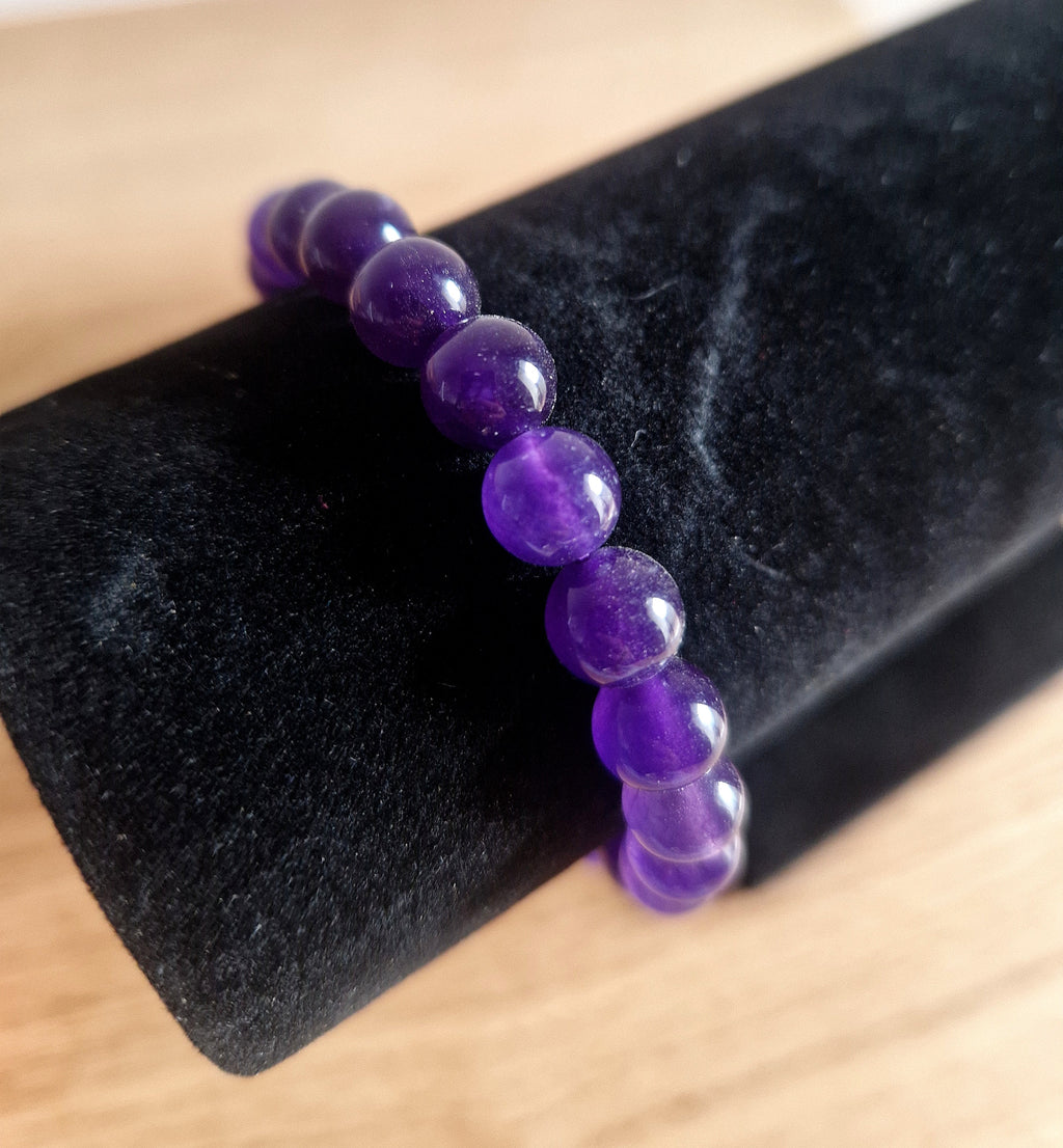 Amethyst-Armband – 8 mm Edelsteinperlen