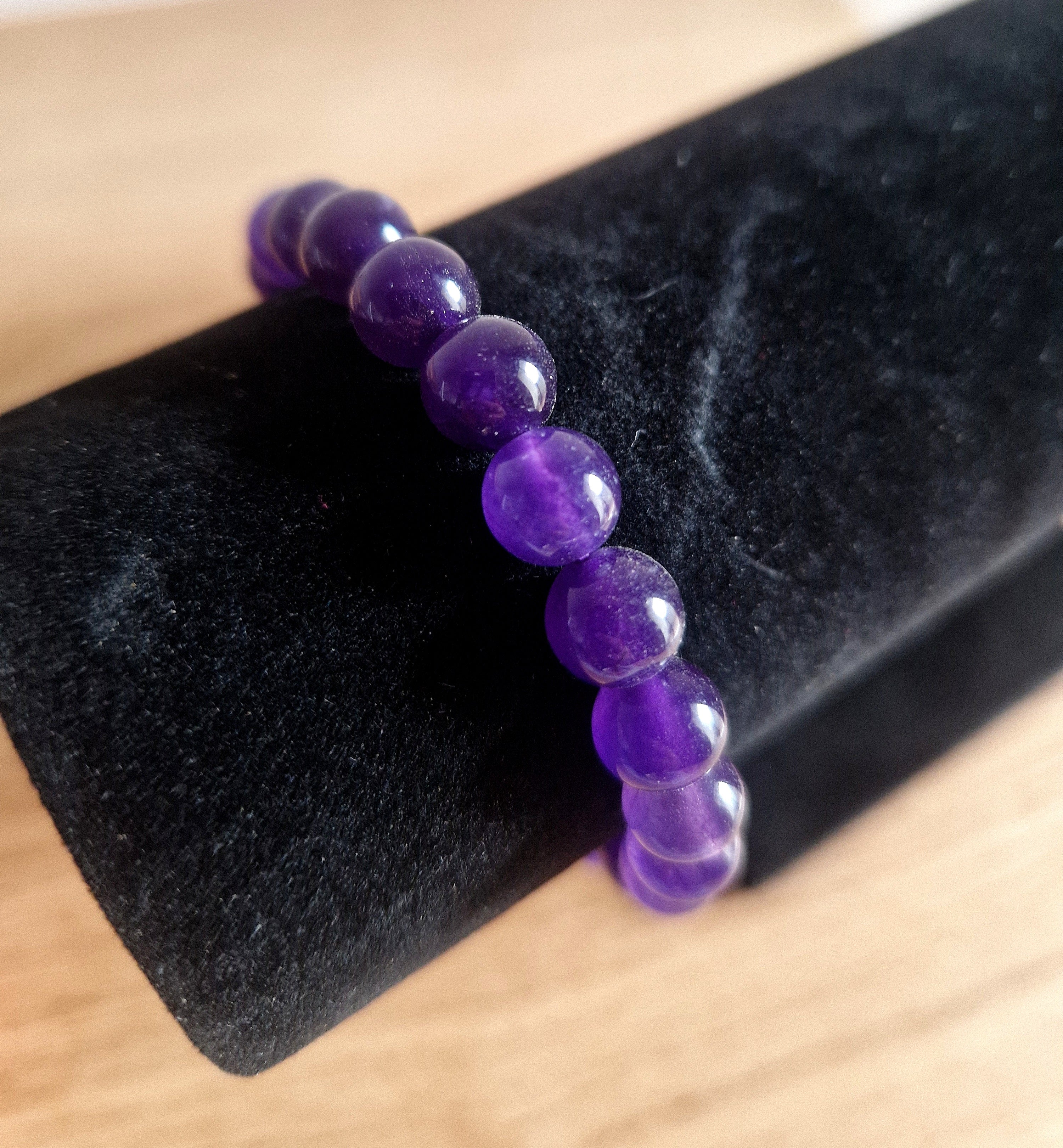 Amethyst-Armband – 8 mm Edelsteinperlen