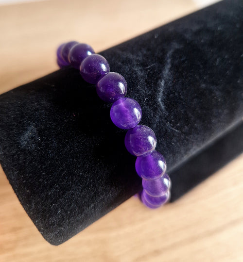 Amethyst-Armband – 8 mm Edelsteinperlen