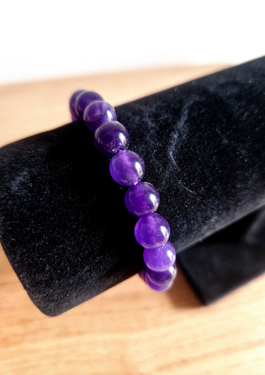 Amethyst-Armband – 8 mm Edelsteinperlen
