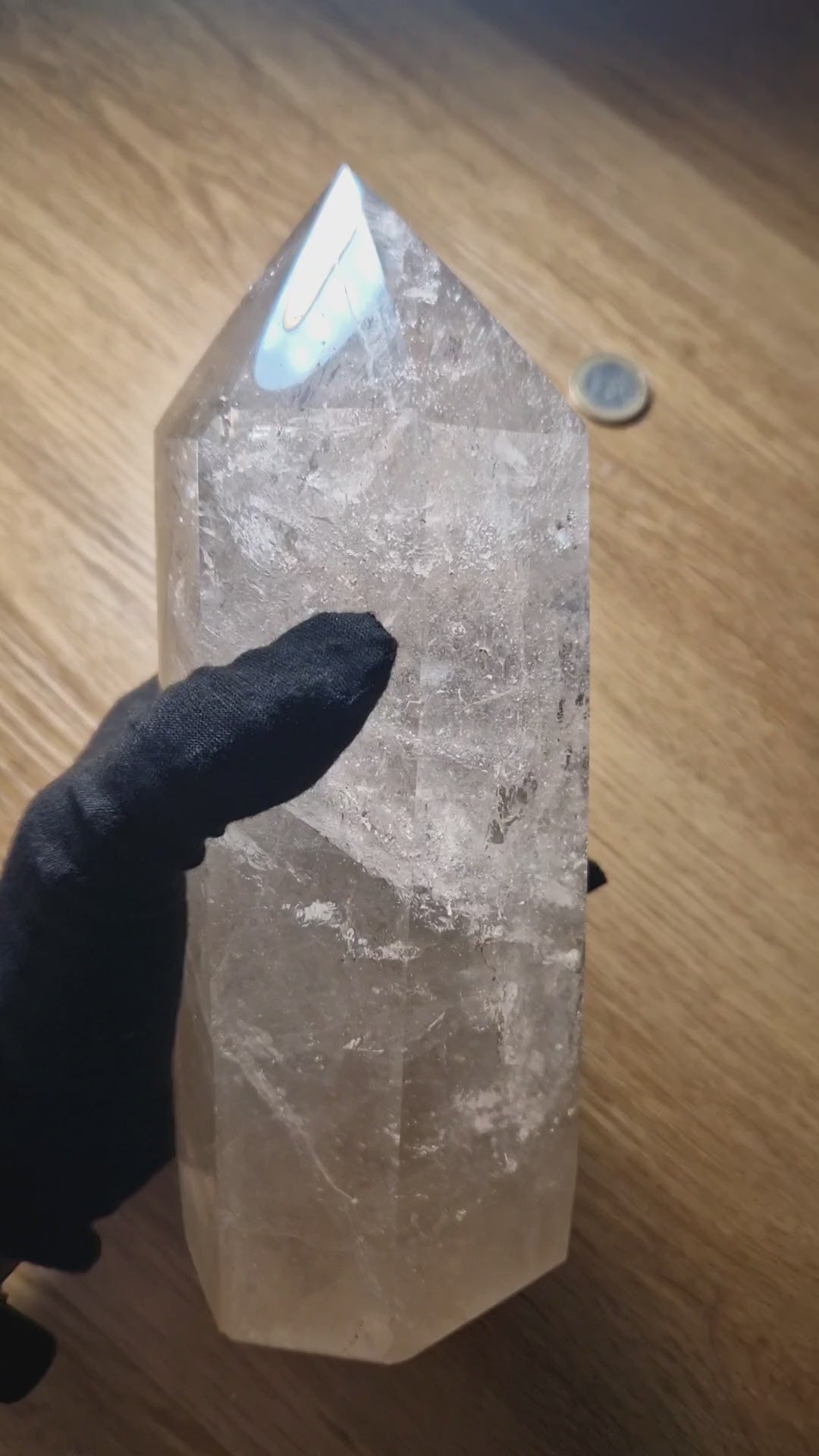 ✨ Riesen Bergkristall Turm – kraftvolles Unikat mit faszinierendem Innenleben