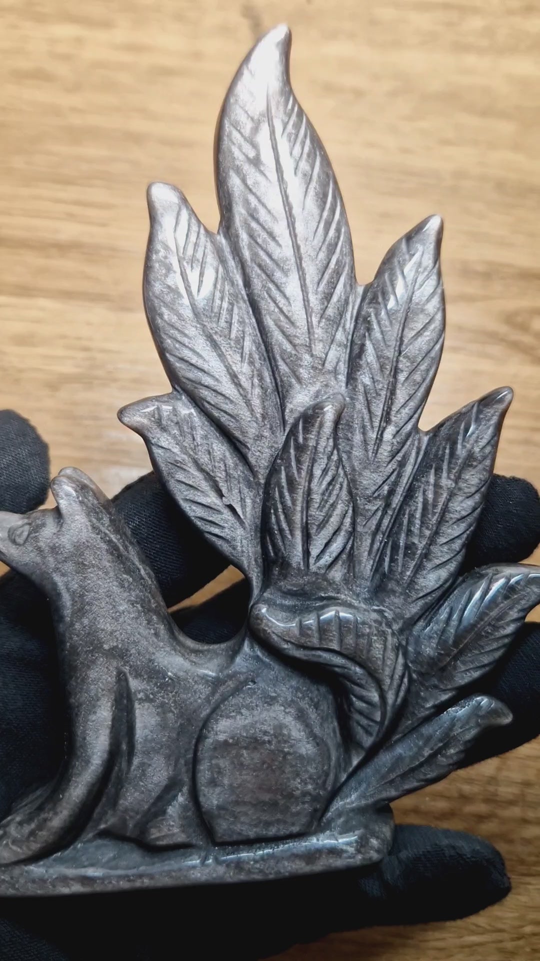 Silber-Obsidian Fuchs – Hüter der Intuition & stiller Schutz